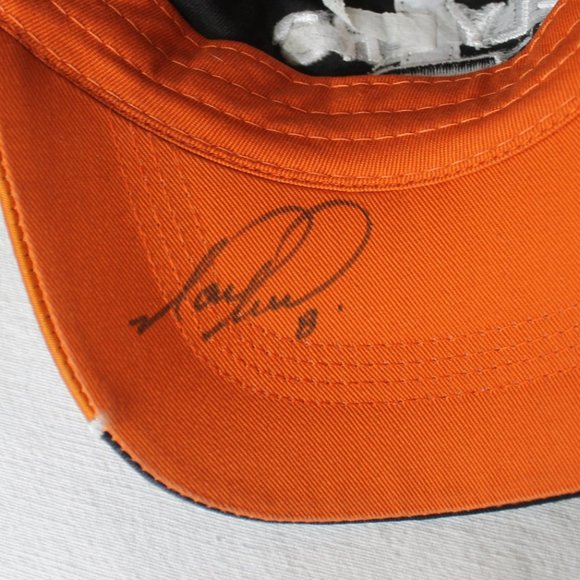 NHL PHILADELPHIA FLYERS PLAYER MARK RECCHI SIGNED Baseball Cap Hat Black Orange - Picture 3 of 12